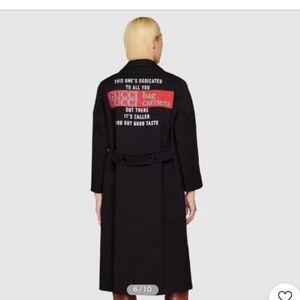 Gucci Mens 2022 Black Jacket you got good taste NWT men's size 46 trench